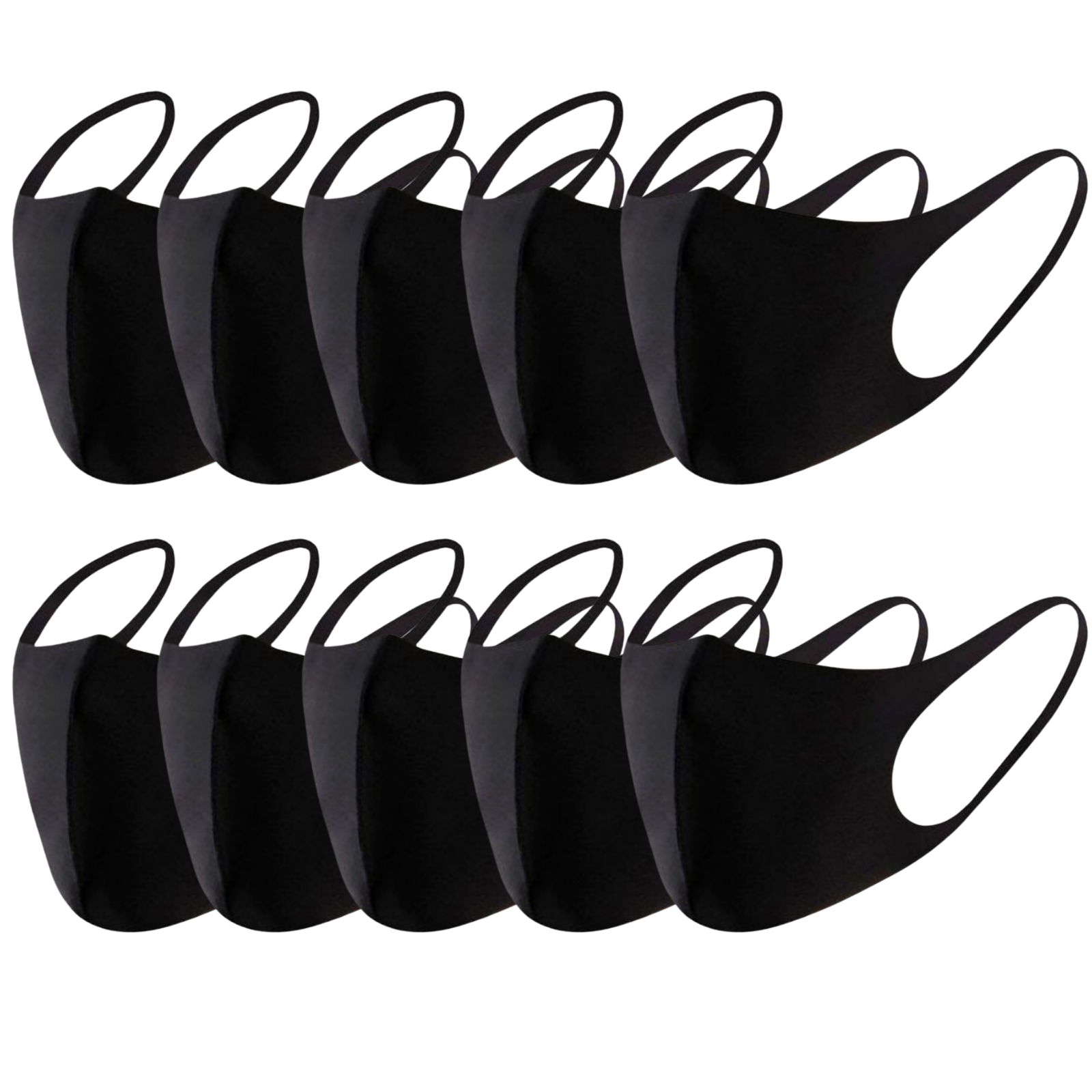 Br Apparel 10X Summer Reusable Breathable Face Mask Mouth Anti Dust Haze Black Face Masks