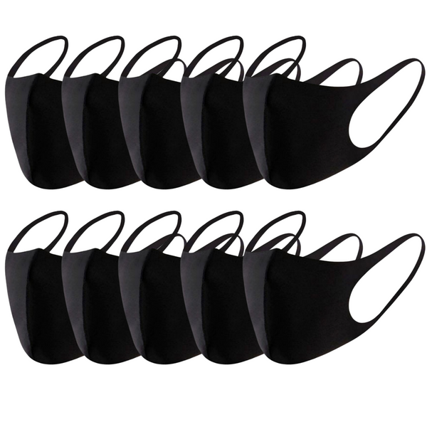 Br Apparel 10X Summer Reusable Breathable Face Mask Mouth Anti Dust Haze Black Face Masks