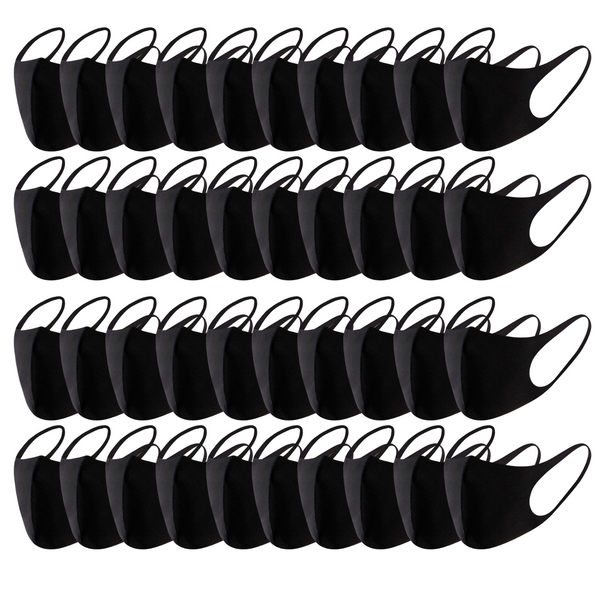 Br Apparel 50X Summer Reusable Breathable Face Mask Mouth Anti Dust Haze Black Face Masks