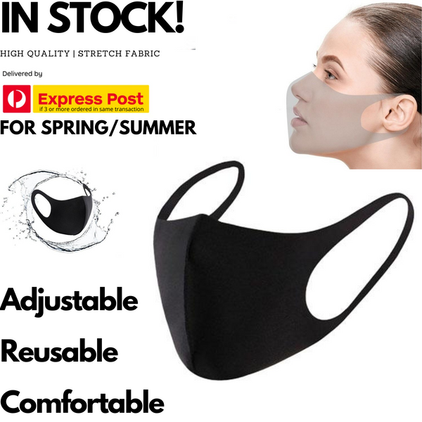 Br Apparel 50X Summer Reusable Breathable Face Mask Mouth Anti Dust Haze Black Face Masks