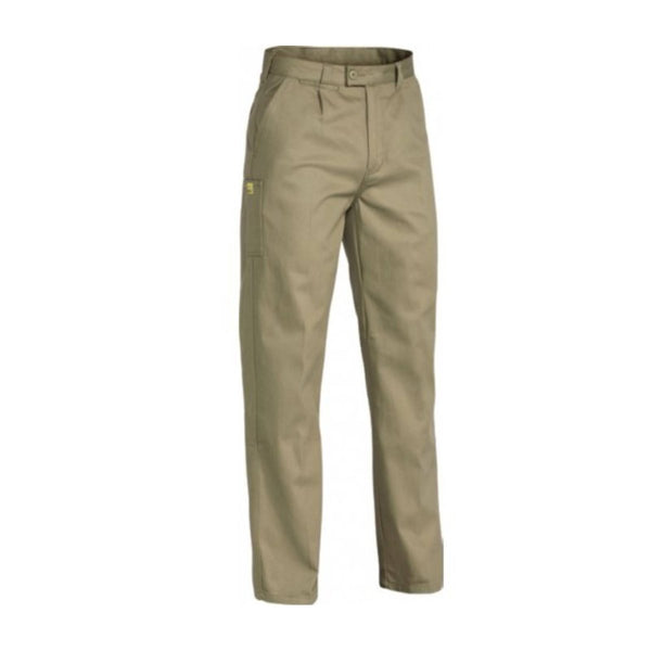 Bisley Mens Insect Protection Drill Work Trousers Khaki 82Cm Pants