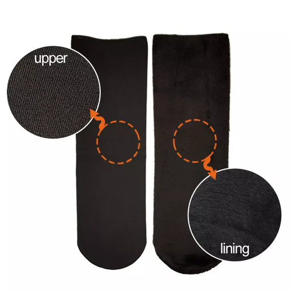 Br Apparel 6 Pairs Large Thick Fur Thermal Heated Warm Winter Comfort For Work And Skiing Socks