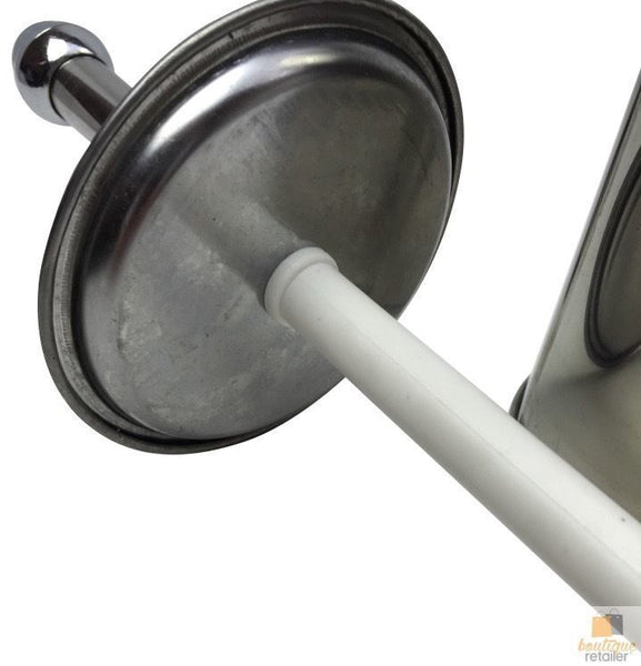 Toilet Brush Holder Metal Stainless Steel Bathroom Set Handle Round Cover Clean Toilet Brushes & Holders