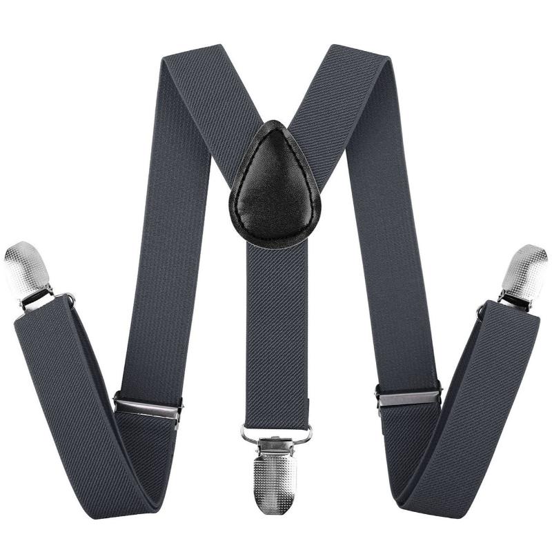 Br Costumes 35Mm Wide Suspenders Mens Braces Clip On Trouser Elastic Y Back Black Suspenders/Braces