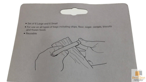 Pack Of 24 Wiltshire Bag Clips Food Storage Sealing Sealer Snack Clamp White Vacuum Sealers