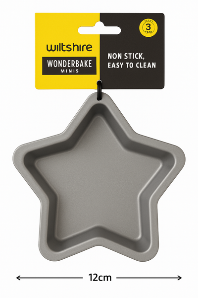 Wiltshire Wonderbake Mini Non Stick Pan Star (12Cm) Muffin Pans & Baking Moulds