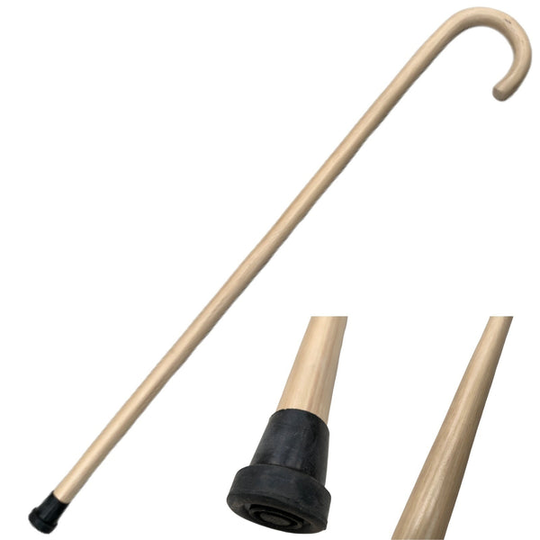 Br Safety Carved Walking Stick 93Cm Varnished Cane Pole With Rubber Tip Canes & Walking Sticks
