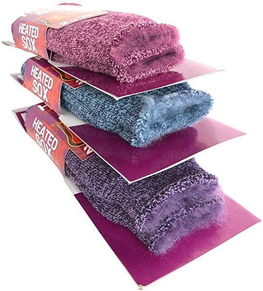 Br Apparel 3 Pair Womens Thick Thermal Heated Warm Winter Comfort Work Sox Ski Ladies Socks