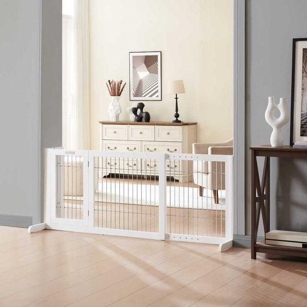 Fences & Pens Modern Pets Freestanding Retractable Dog Barrier With Gate Large