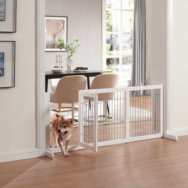 Fences & Pens Modern Pets Freestanding Retractable Dog Barrier With Gate Large
