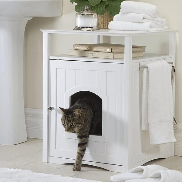 Modern Pets Jasper 2 Cabinet White Cat Litter