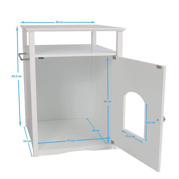 Modern Pets Jasper 2 Cabinet White Cat Litter