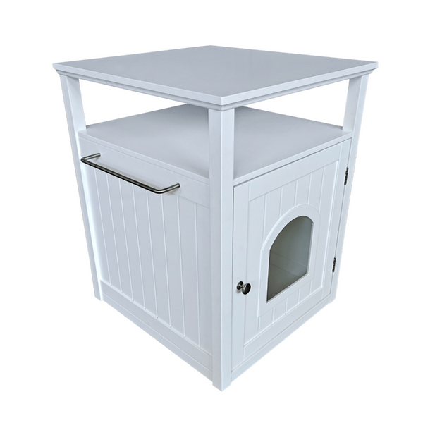 Modern Pets Jasper 2 Cabinet White Cat Litter
