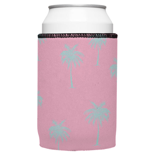 Palm Trees Aqua Pink Stubby Cooler 2 Pack Ice Chests & Coolers