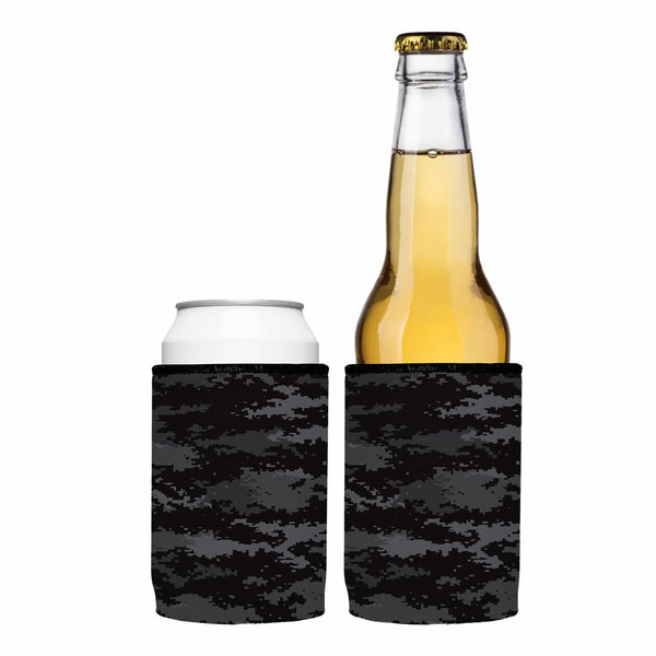 Digital Pixel Black Camo Stubby Cooler 2 Pack Ice Chests & Coolers