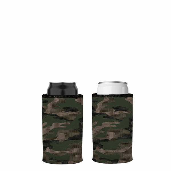 Green Camo Dot Pattern Stubby Cooler 2 Pack Ice Chests & Coolers