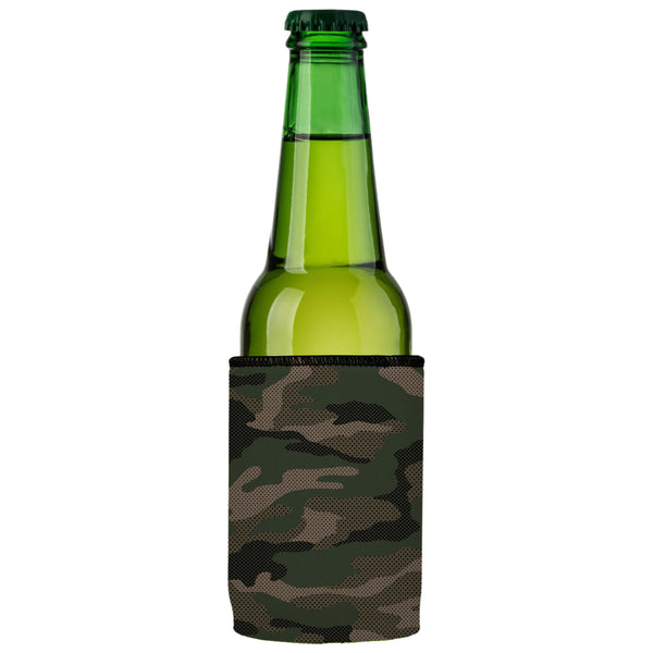 Green Camo Dot Pattern Stubby Cooler 2 Pack Ice Chests & Coolers