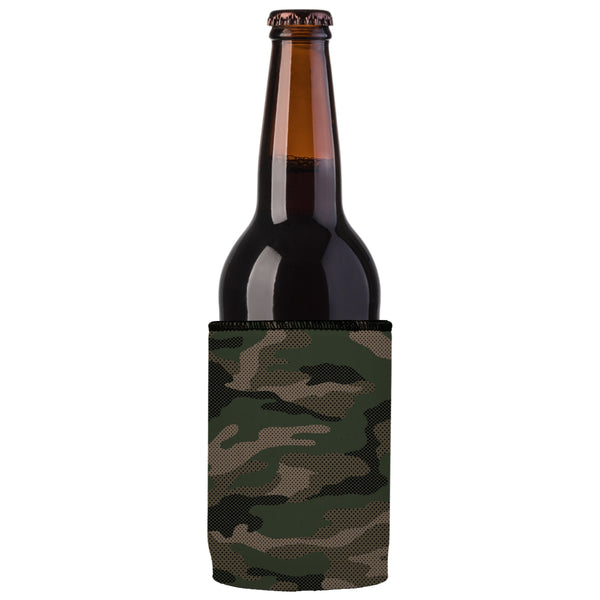Green Camo Dot Pattern Stubby Cooler Ice Chests & Coolers