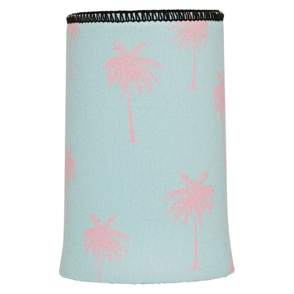 Palm Trees Pink Aqua Stubby Cooler Ice Chests & Coolers