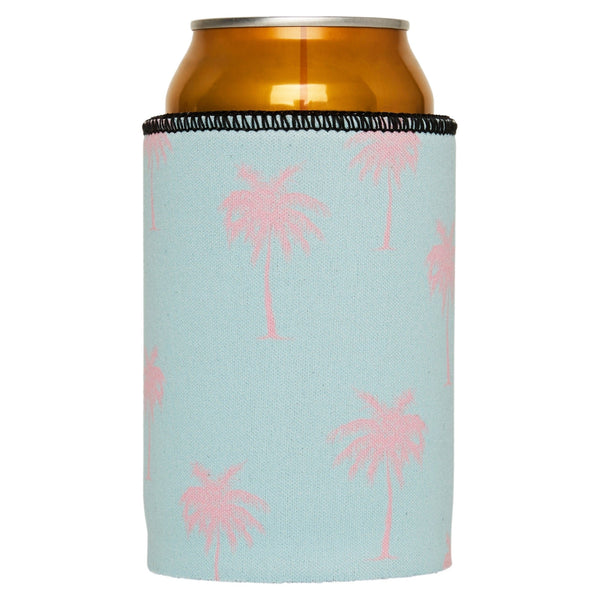 Palm Trees Pink Aqua Stubby Cooler Ice Chests & Coolers