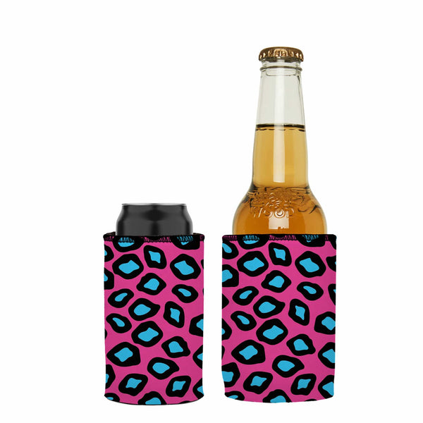 Pink Leopard Print Stubby Cooler 2 Pack Ice Chests & Coolers