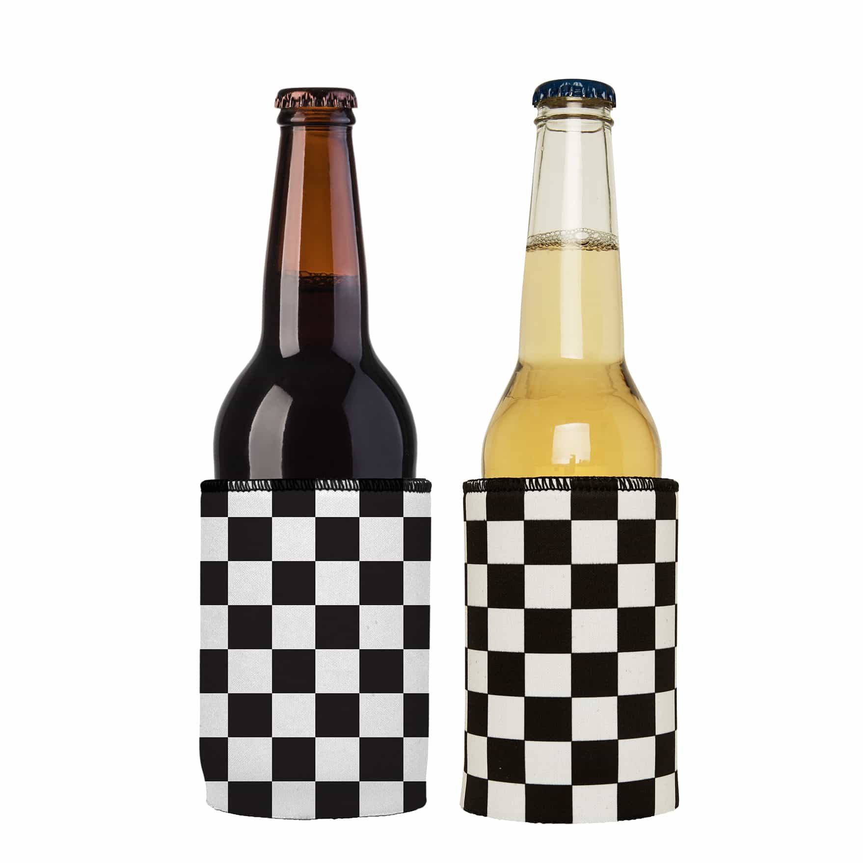 Small Checkerboard Stubby Cooler 2 Pack Ice Chests & Coolers