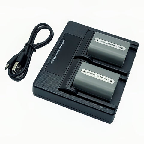 Hridz Np Fp50 Batteries & Dual Charger Set For Sony Dcr Hc85 Chargers & Cradles