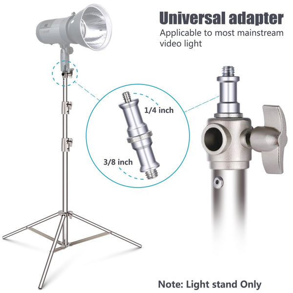 Hridz Stainless Steel 2.8M Heavy Duty Light Stand For Studio Softbox Bowen Lights Photography 280Cm Tripod Other Lighting & Studio