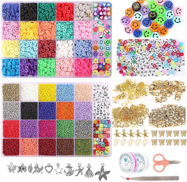 25000 Pcs 24 Girds Diy Acrylic Bead Z Letter Beads And Polymer Soft Clay Kit For Bracelet Making Craft Beads