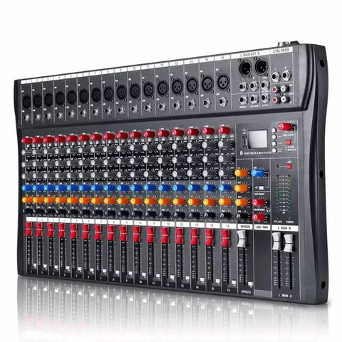 Hridz 16 Channels Audio Sound Mixer Mixing Dj Console Usb With 48V Phantom Power Other Pro Audio