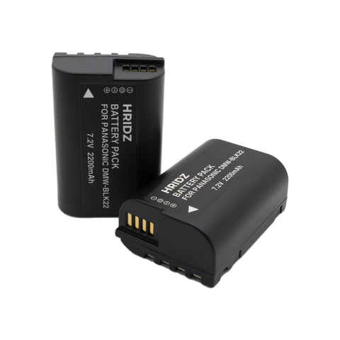 Hridz Blk22 2Pcs Battery For Panasonic Dmw Lumix Dslr Batteries Only Chargers & Cradles