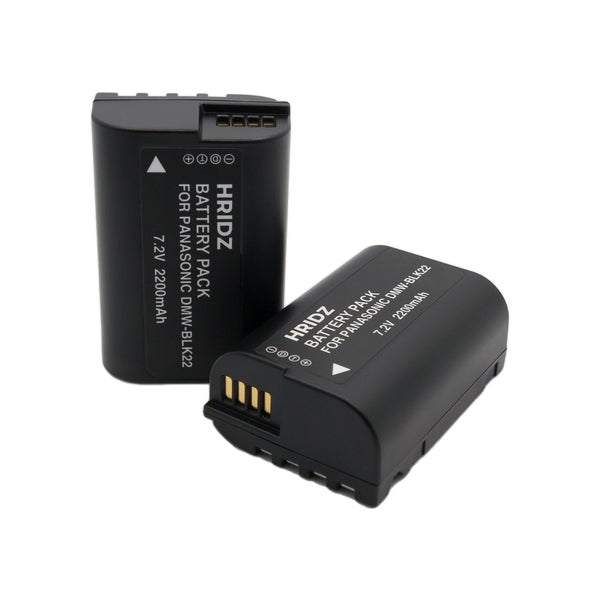 Hridz Blk22 Battery And Dual Charger Pack For Panasonic Dmw Lumix Dslr Combo Chargers & Cradles