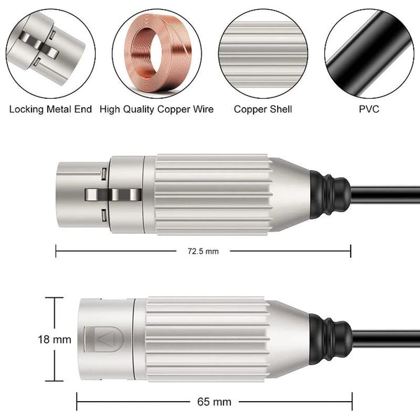 Hridz 1M Xlr Cable Male To Female Audio Output And Input Apply Ktv Microphone Audio Cable Plugs & Jacks