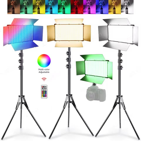 Hridz U600rgb Rgb Led Video Light Dimmable Bi Color Adjustable Remote Controlled Studio For Photography Youtube Vlogging And Recording Other Lighting