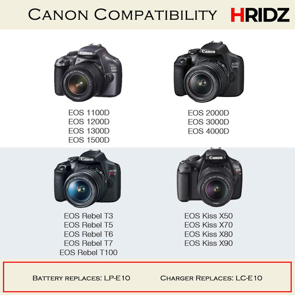 Hridz Lp E10 Battery For Canon Eos 3000D 1500D 1300D 1200D 1100D Lc Other Camera & Photo Accs