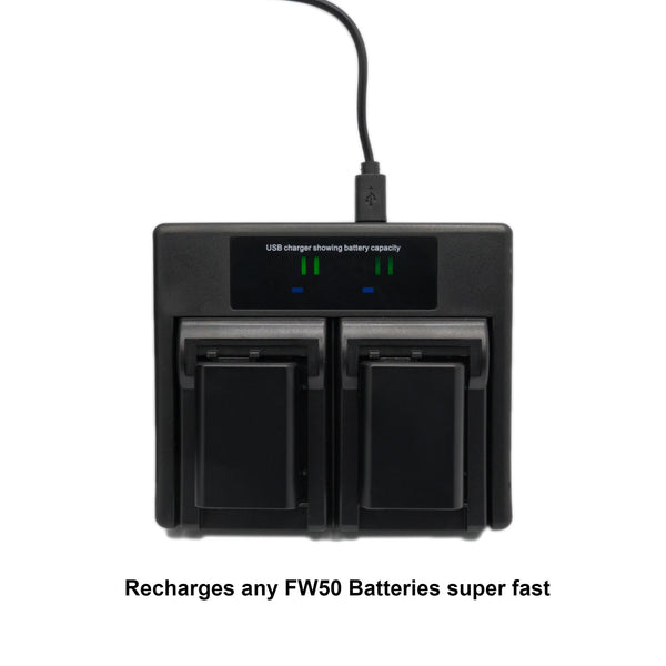 Hridz Fw50 Battery Charger For Sony Alpha A7 A7ii Nex 3 3N 6 Chargers & Cradles