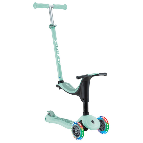 Globber Go Up Sporty Lights With Stabilizer Mint Kids Ride On Toys