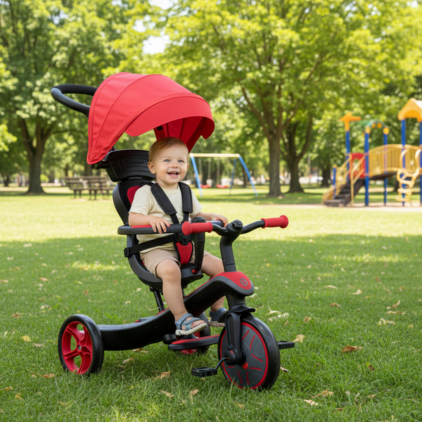 Globber Explorer Trike 4In1 New Red Kids Ride On Toys