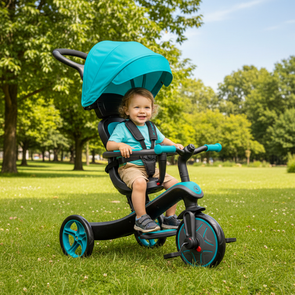 Globber Explorer Trike 4In1 Teal Kids Ride On Toys