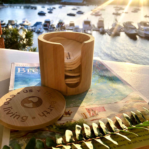 Bamboo Case For Facial Rounds Sponges Applicators & Cotton