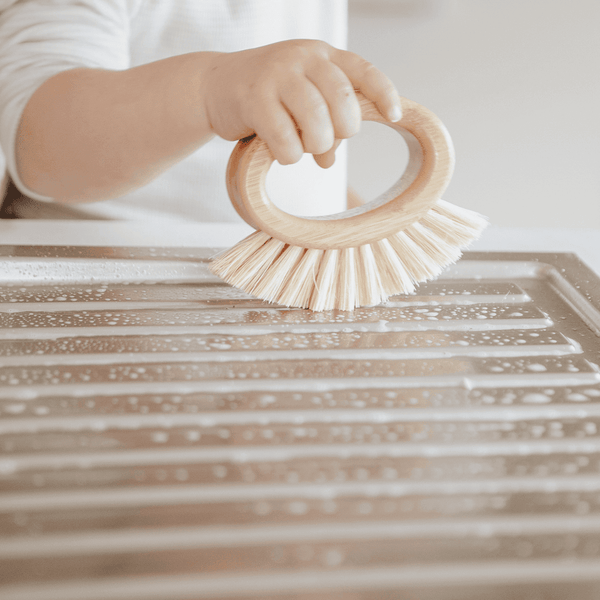 Bamboo Veggie Scrubber Brush Cleaning Brushes