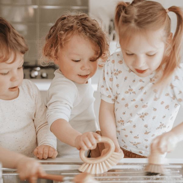 Bamboo Veggie Scrubber Brush Cleaning Brushes