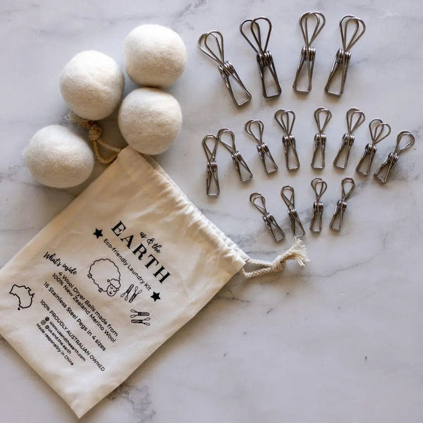 Eco Friendly Laundry Bundle | Pegs & Dryer Balls Other Laundry Supplies