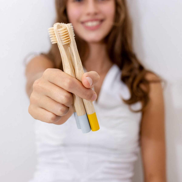 Kids Bamboo Toothbrush Set Of 2 Toothbrushes