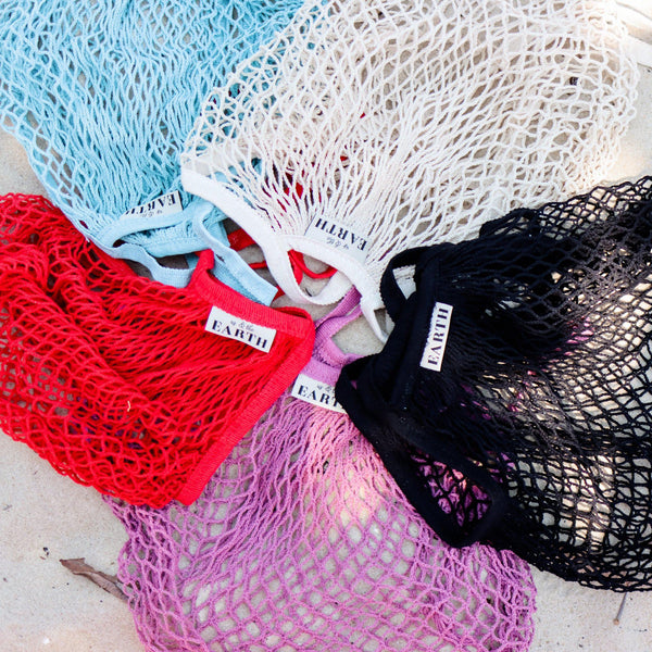 5 Pack Mesh Shopping Bag Bundle Reusable Shopping Bags