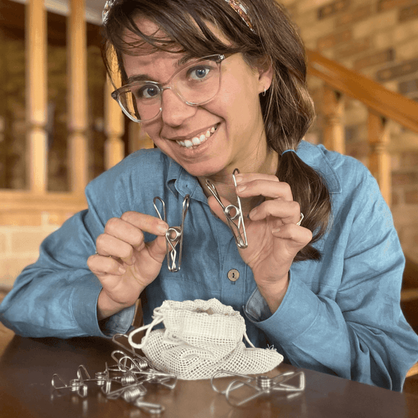 Stainless Steel Clothes 16Pcs Pegs & Peg Bags