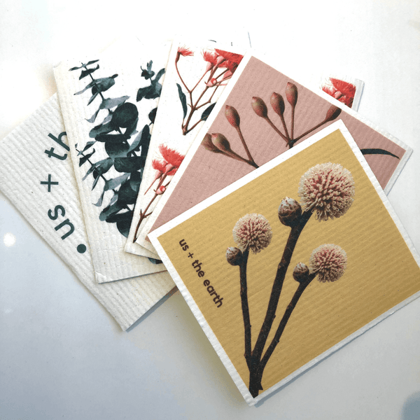 Washable Swedish Sponges Set Of 5 Cleaning Towels & Cloths