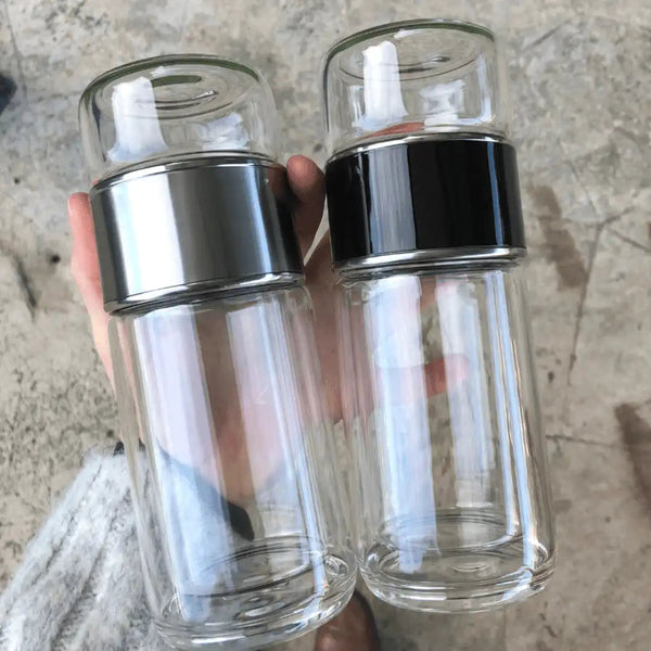 Double Wall Glass Tea Infuser Bottle Tea Infusers