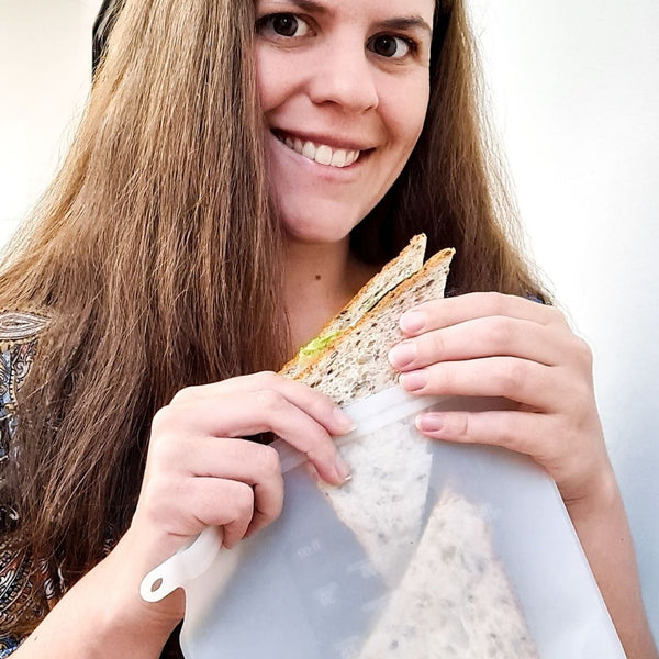 1000Ml Reusable Food Grade Silicone Zip Lock Pouch Food Storage Bags