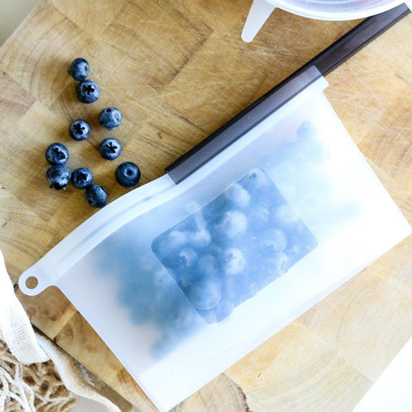 500Ml Reusable Food Grade Silicone Zip Lock Pouch Food Storage Bags